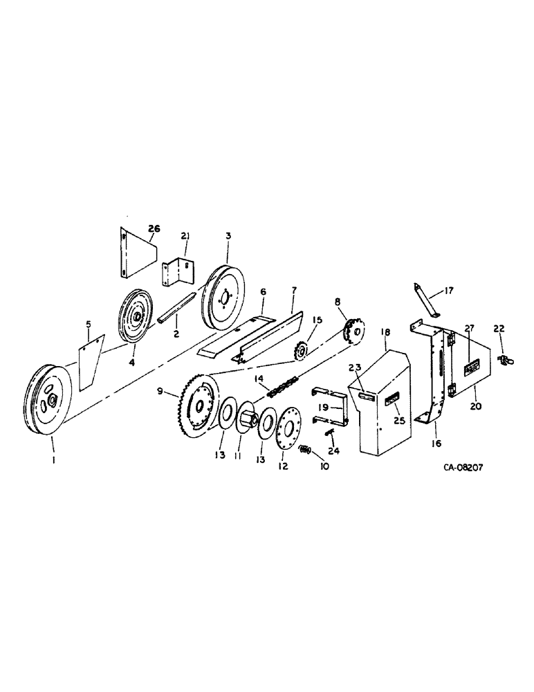 Схема запчастей Case IH 810 - (B-10) - AUGER, AUGER AND KNIFE DRIVE (58) - ATTACHMENTS/HEADERS