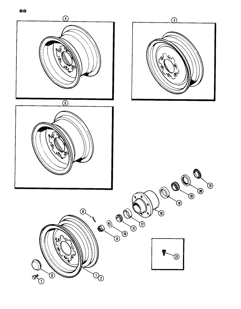 Схема запчастей Case IH 1070 - (088) - FRONT WHEELS (05) - STEERING