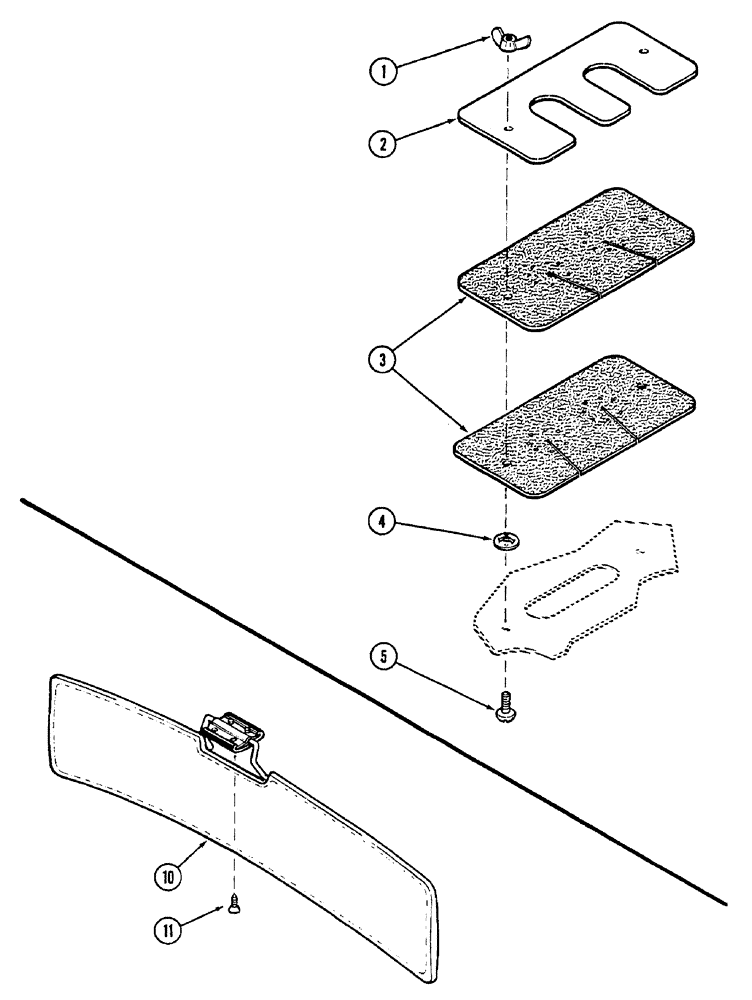 Схема запчастей Case IH 7250 - (9-118) - CAB, REAR ACCESS AND SUNVISOR KITS (09) - CHASSIS/ATTACHMENTS