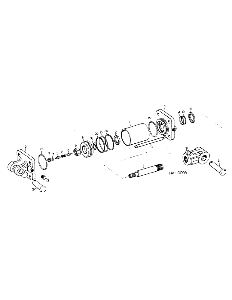 Схема запчастей Case IH 45 - (D-62) - SLAVE HYDRAULIC CYLINDER, CROSS, AUGUST, 1976 SEASON AND SINCE 