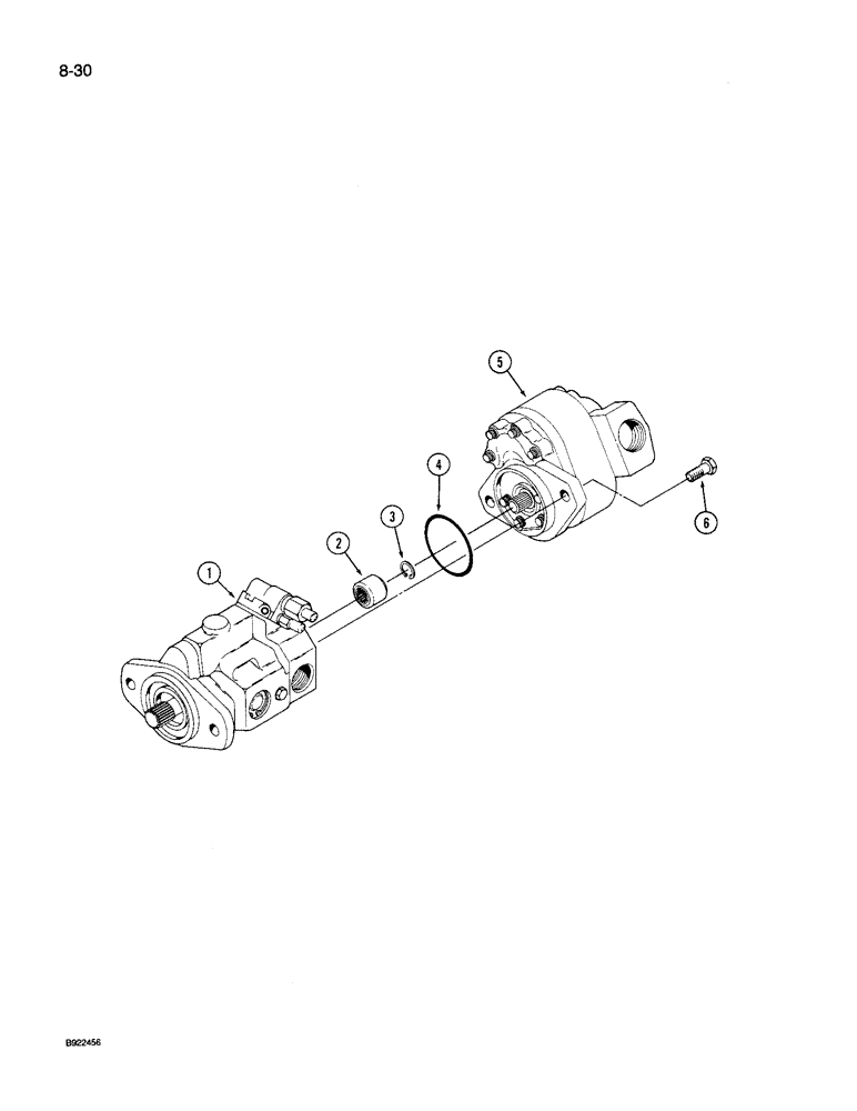 Схема запчастей Case IH 9260 - (8-030) - HYDRAULIC TANDEM PUMP (08) - HYDRAULICS