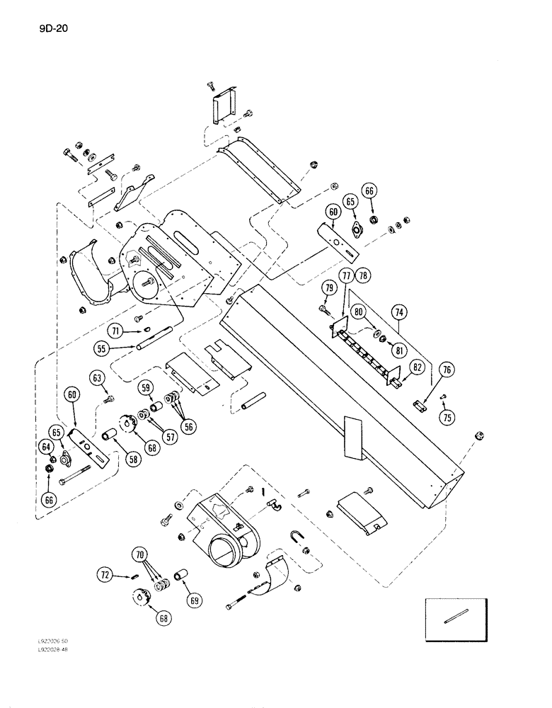 Схема запчастей Case IH 1640 - (9D-20) - TAILINGS ELEVATOR (CONTD) (16) - GRAIN ELEVATORS & AUGERS