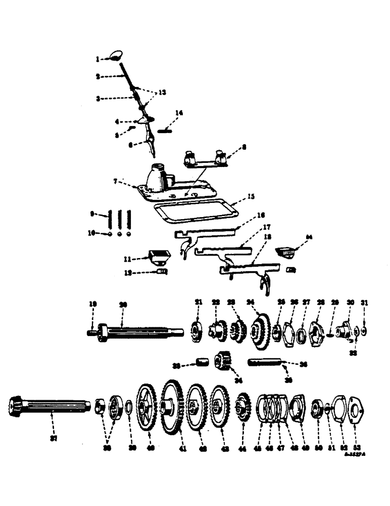 Схема запчастей Case IH 130 - (07-10) - DRIVE TRAIN, GEAR SHIFTER MECHANISM AND TRANSMISSION (04) - Drive Train