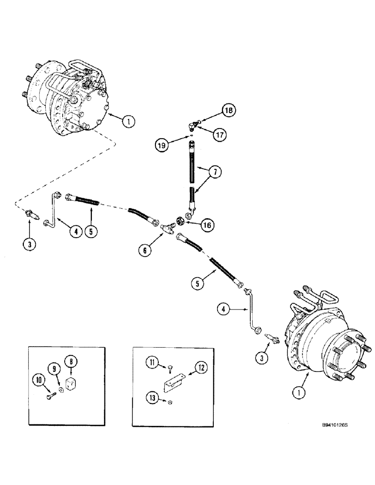 Схема запчастей Case IH 2166 - (5-32) - WHEEL MOTOR FLUSH SYSTEM, POWER GUIDE AXLE (04) - STEERING