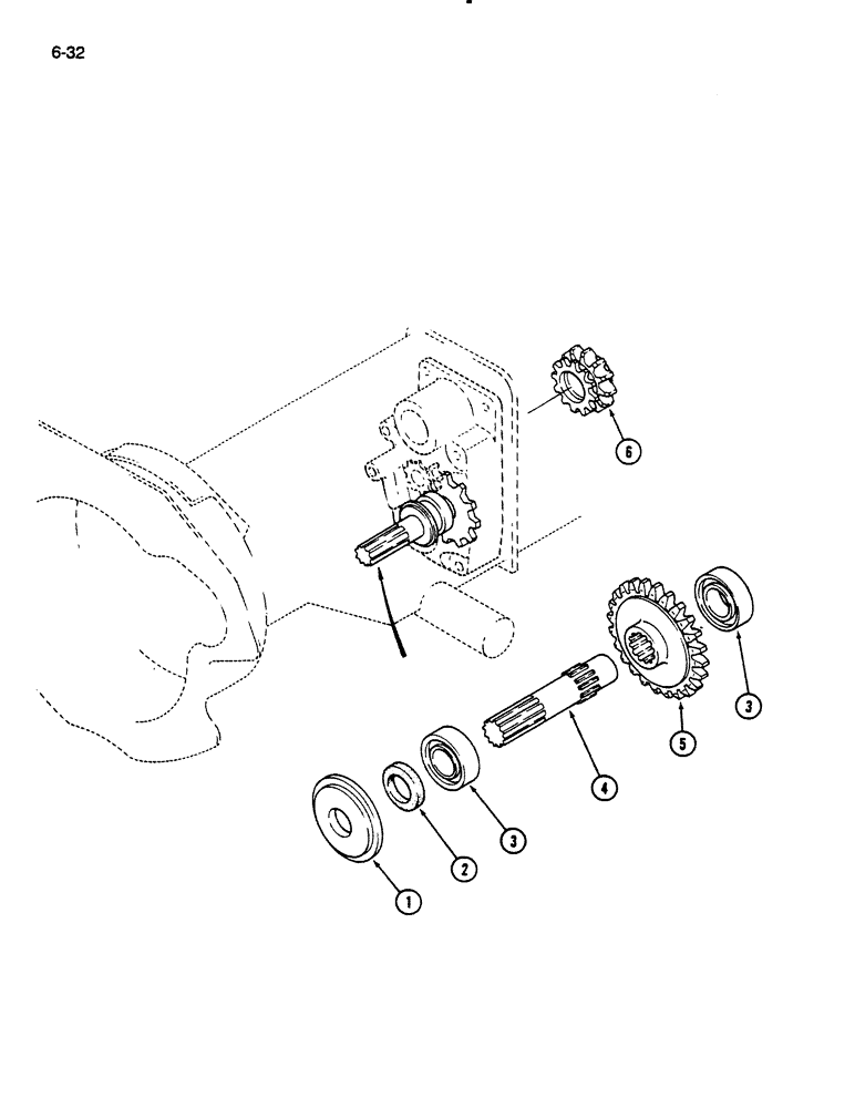 Схема запчастей Case IH 235 - (6-32) - MFD POWER TAKEOFF (06) - POWER TRAIN