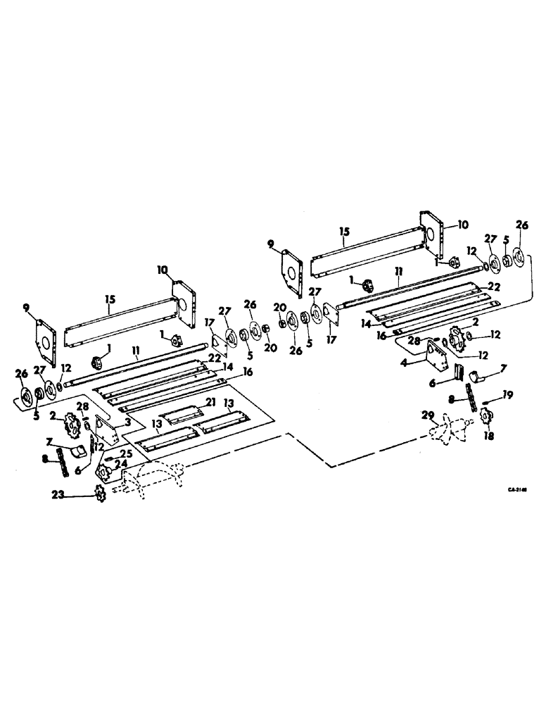 Схема запчастей Case IH 764 - (N-11) - BEATER AND BEATER DRIVE (58) - ATTACHMENTS/HEADERS