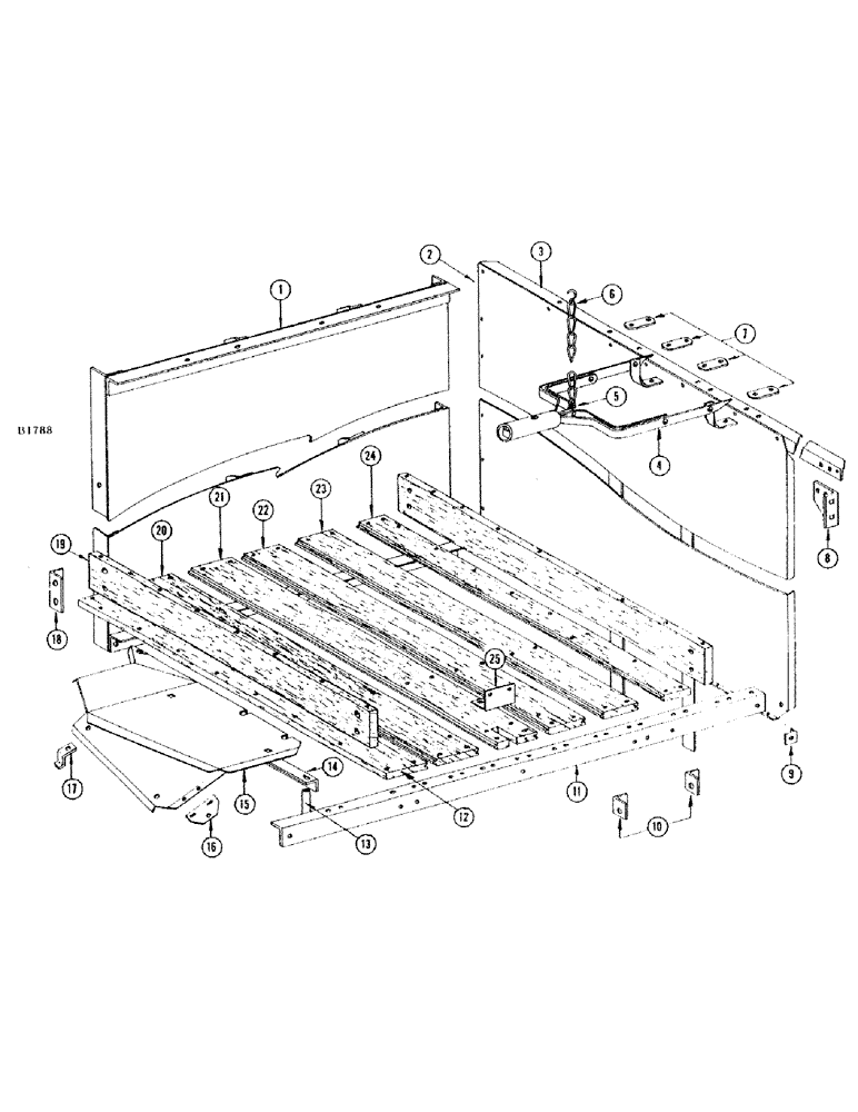 Схема запчастей Case IH 660 - (176) - BAGGING PLATFORM 