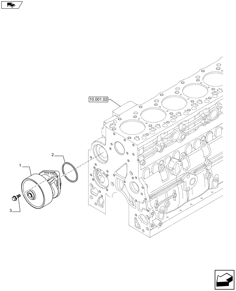 Схема запчастей Case IH F4GE9684C J602 - (10.402.02) - WATER PUMP (10) - ENGINE