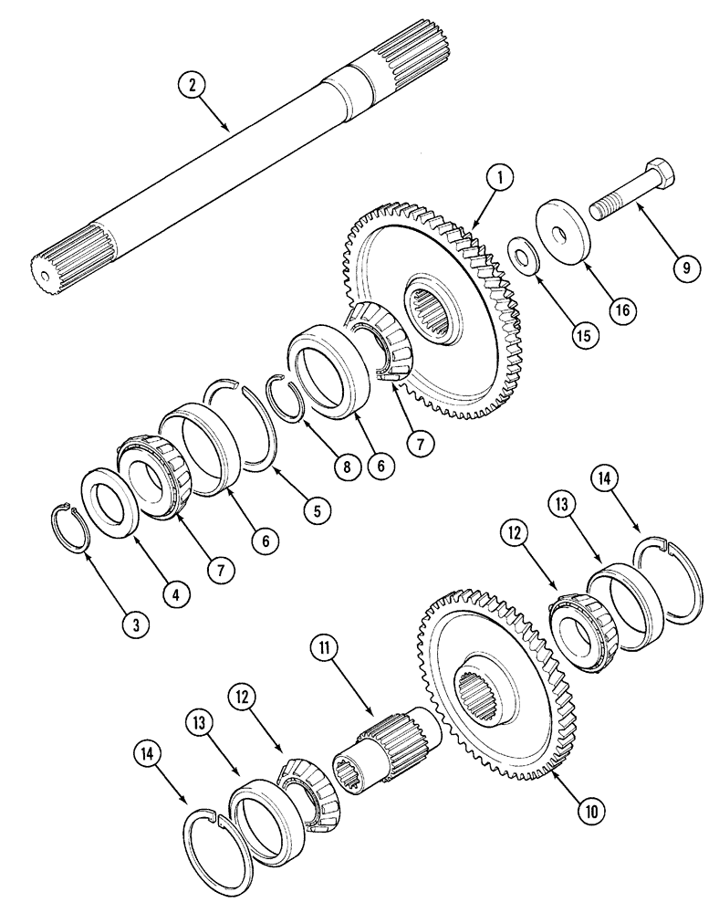 Схема запчастей Case IH MX80C - (06-23) - P.T.O. AND OIL PUMP DRIVE, TRANS NO. JKA475120- (06) - POWER TRAIN