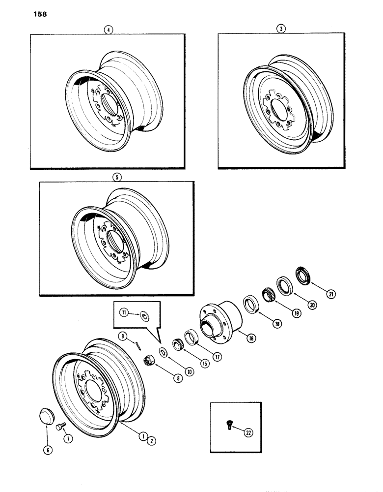 Схема запчастей Case IH 870 - (158) - FRONT WHEELS (05) - STEERING