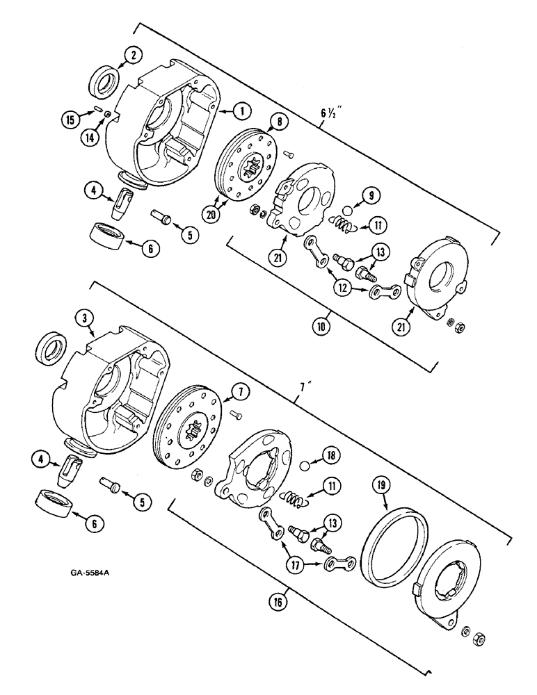 Схема запчастей Case IH 733 - (7-446) - FOOT BRAKE (07) - BRAKES