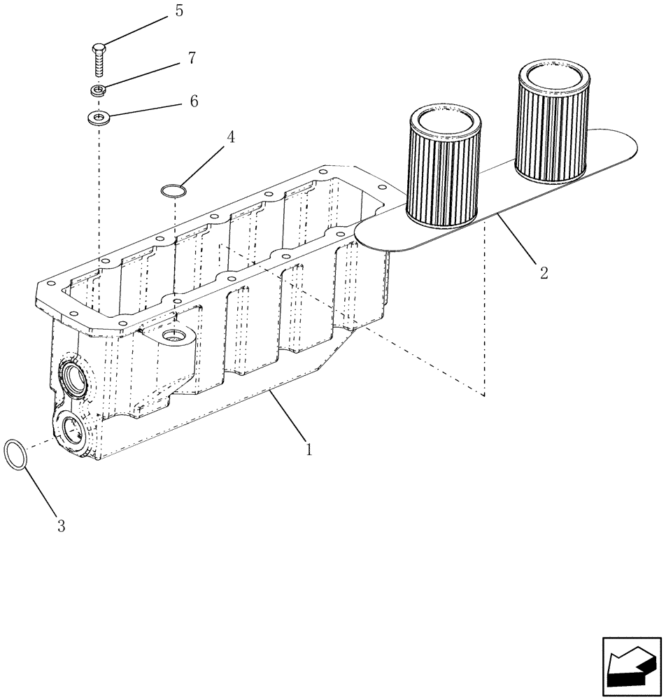 Схема запчастей Case IH 7230 - (66.260.22) - PAN, PTO GEARBOX (66) - THRESHING