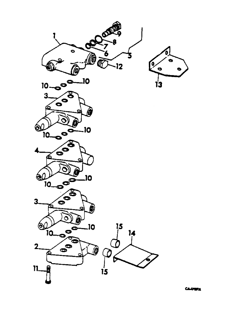 Схема запчастей Case IH 615 - (10-29) - HYDRAULICS, CONTROL VALVE (07) - HYDRAULICS