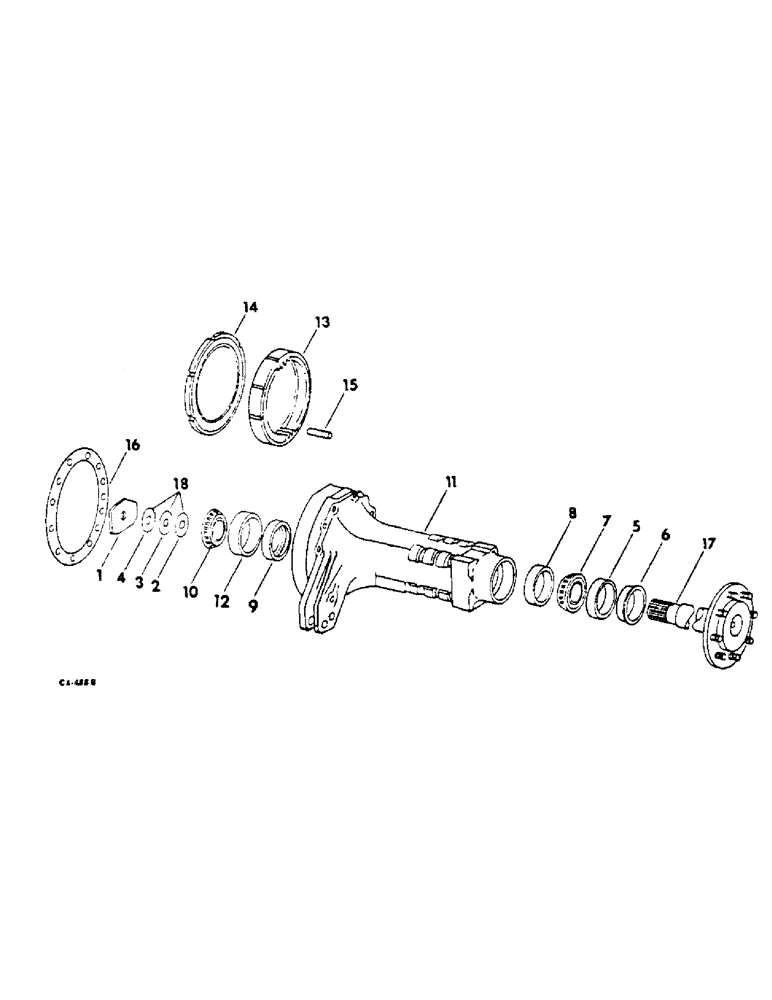 Схема запчастей Case IH 2400 - (07-30) - DRIVE TRAIN, REAR AXLE, CARRIER AND CONNECTIONS (04) - Drive Train