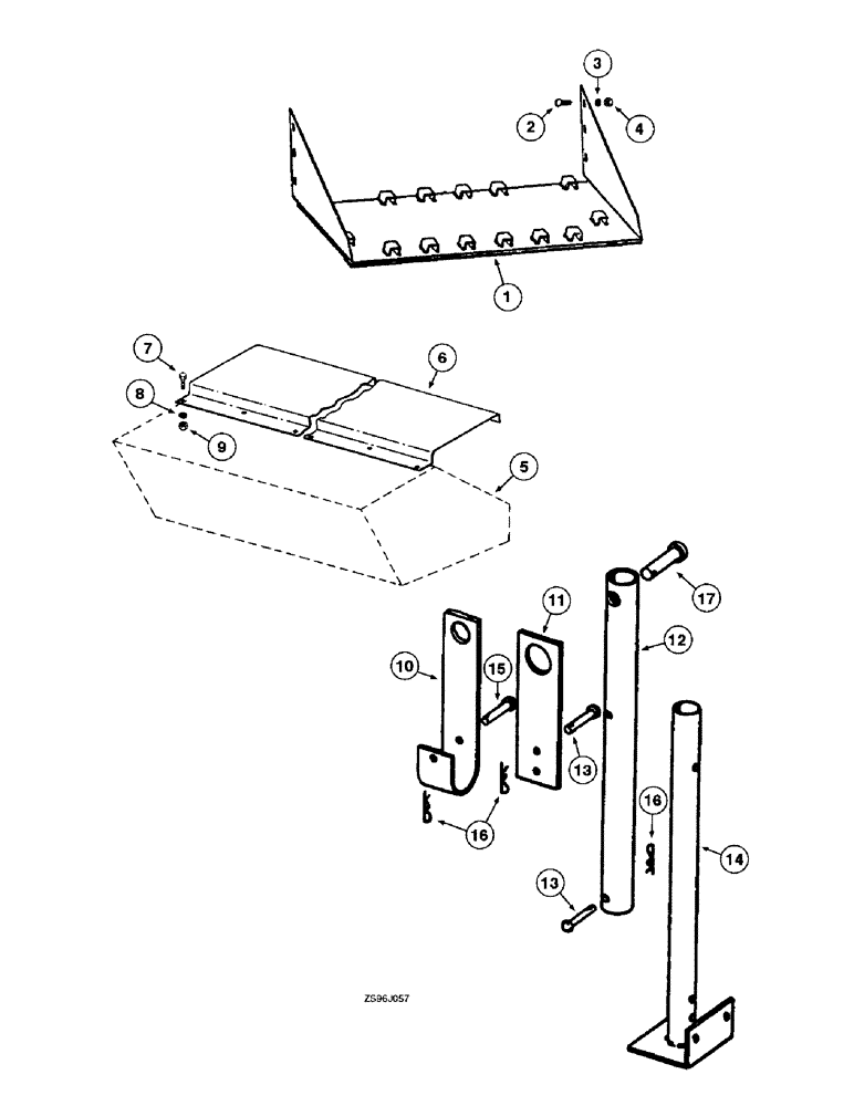 Схема запчастей Case IH 2200 - (6-14) - TINE COVER 