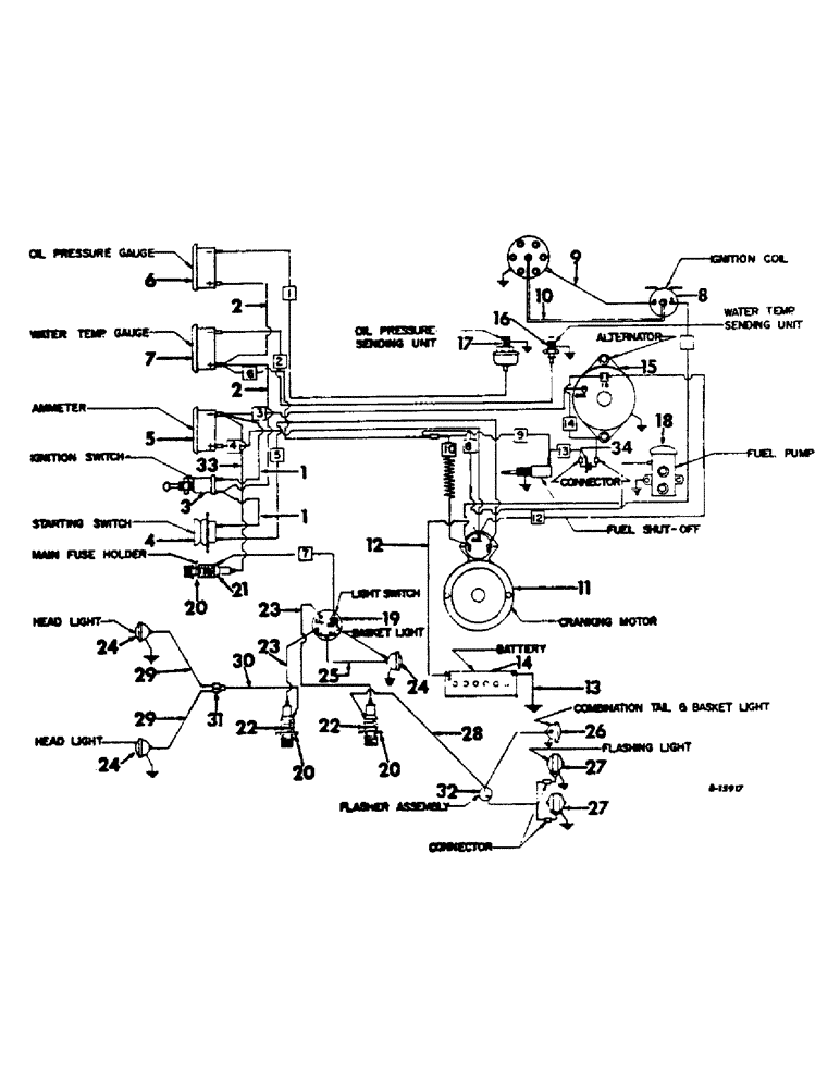 Схема запчастей Case IH 414 - (302) - ELECTRICAL SYSTEM, GASOLINE, WIRING DIAGRAM, 416, CH1696 AND ABOVE, 422, CH3167 AND ABOVE (55) - ELECTRICAL SYSTEMS