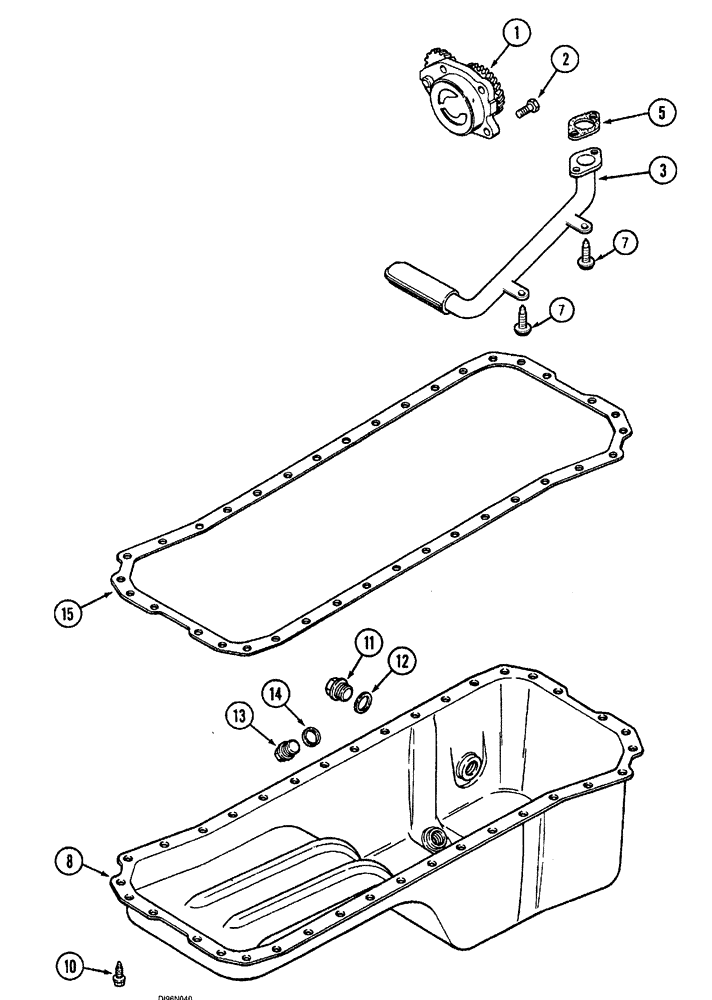 Схема запчастей Case IH SPX3200B - (028) - OIL PUMP AND OIL PAN (10) - ENGINE