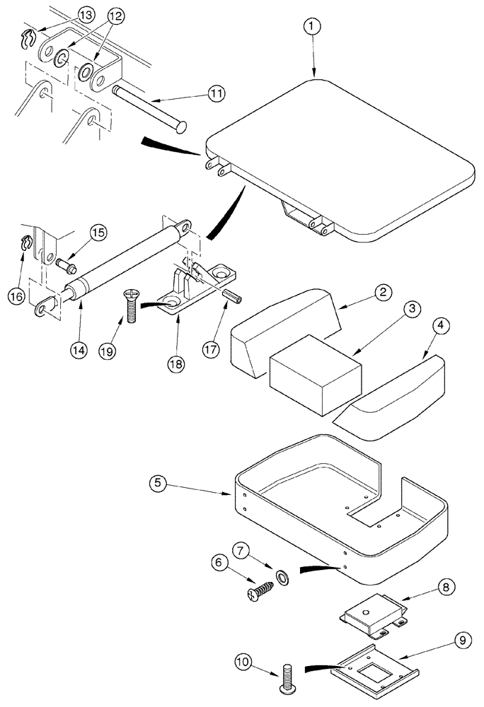 Схема запчастей Case IH MX100C - (09-28) - HATCH, EUROPE ONLY (09) - CHASSIS