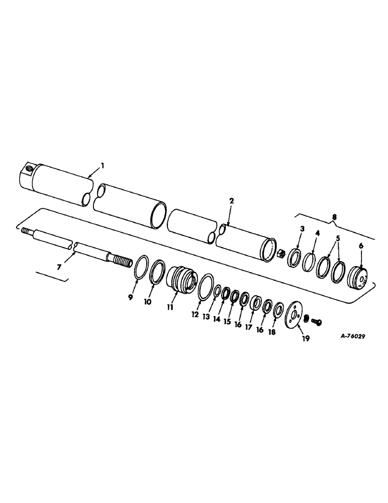 Схема запчастей Case IH 403 - (182) - HYDROSTATIC STEERING CYLINDER, ROSS GEAR, SERIAL NO. 7224 AND ABOVE (41) - STEERING