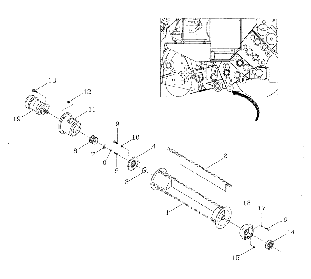 Схема запчастей Case IH 7700 - (A05[06]) - BOTTOM ROLLER {LOWER, I} Mainframe & Functioning Components