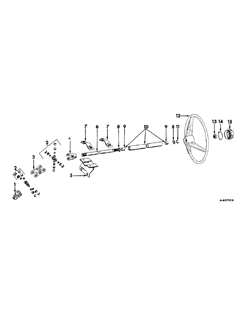 Схема запчастей Case IH 340 - (162) - STEERING MECHANISM, INTERNATIONAL 340 SERIES GROVE TRACTORS Steering Mechanism