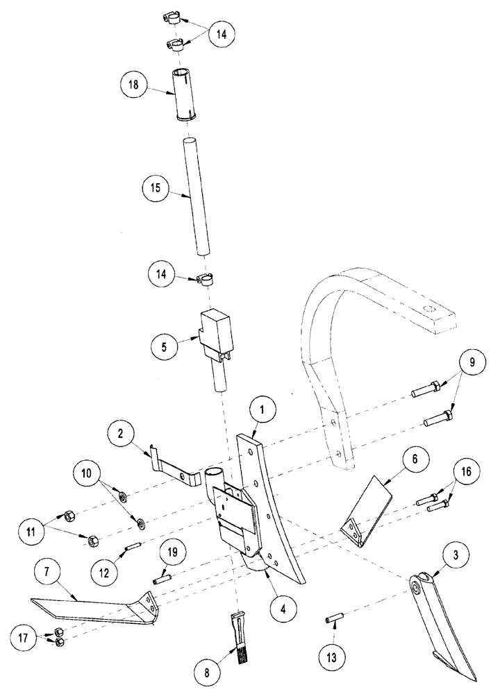 Схема запчастей Case IH CONCORD - (9C-10) - ROW CROP OPENER 