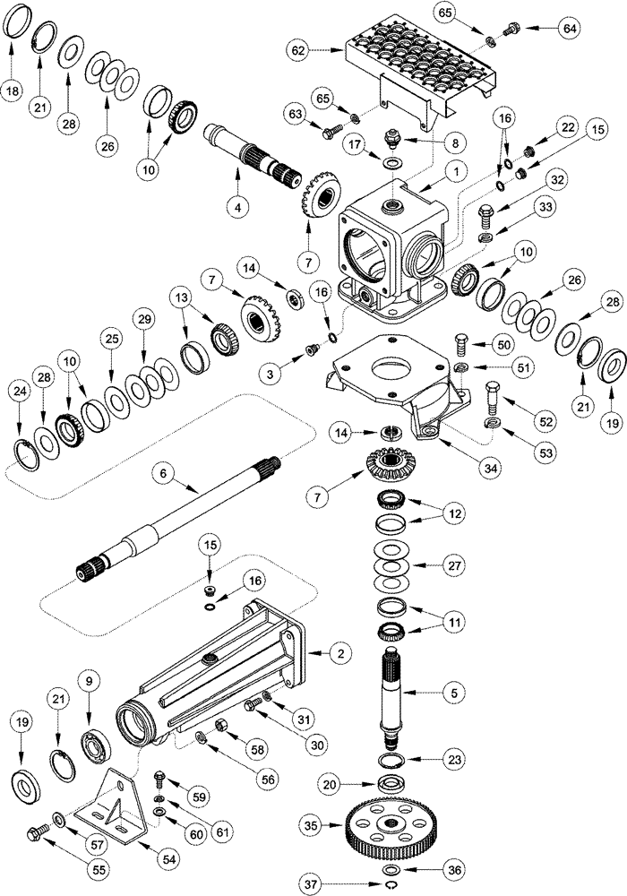 Схема запчастей Case IH 420 - (09A-12) - GEARBOX - DRUM NUMBER 4 (5 ROW NARROW), DRUM NUMBER 3 (4 ROW NARROW) (13) - PICKING SYSTEM