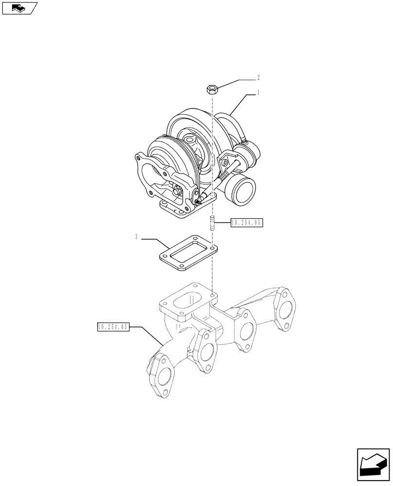 Схема запчастей Case IH F4DFE413C A004 - (10.250.01) - TURBOCHARGING (84496918) (10) - ENGINE