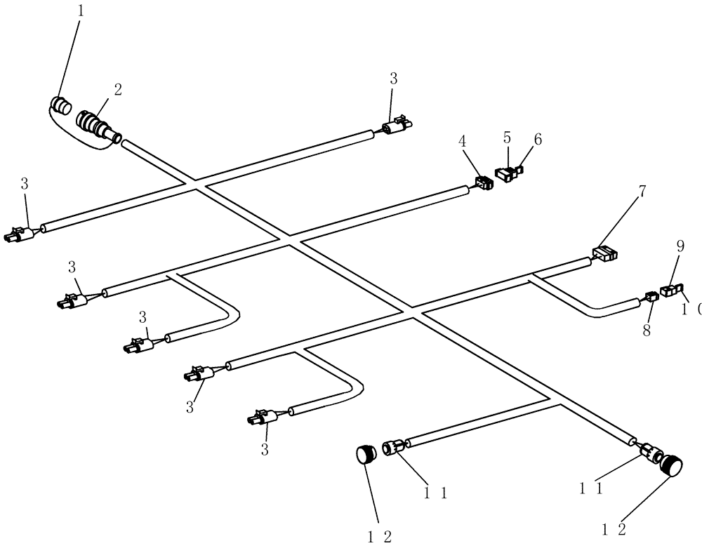 Схема запчастей Case IH 700 - (55.100.02) - HARNESS, POSITION MONITOR TOW BETWEEN (55) - ELECTRICAL SYSTEMS