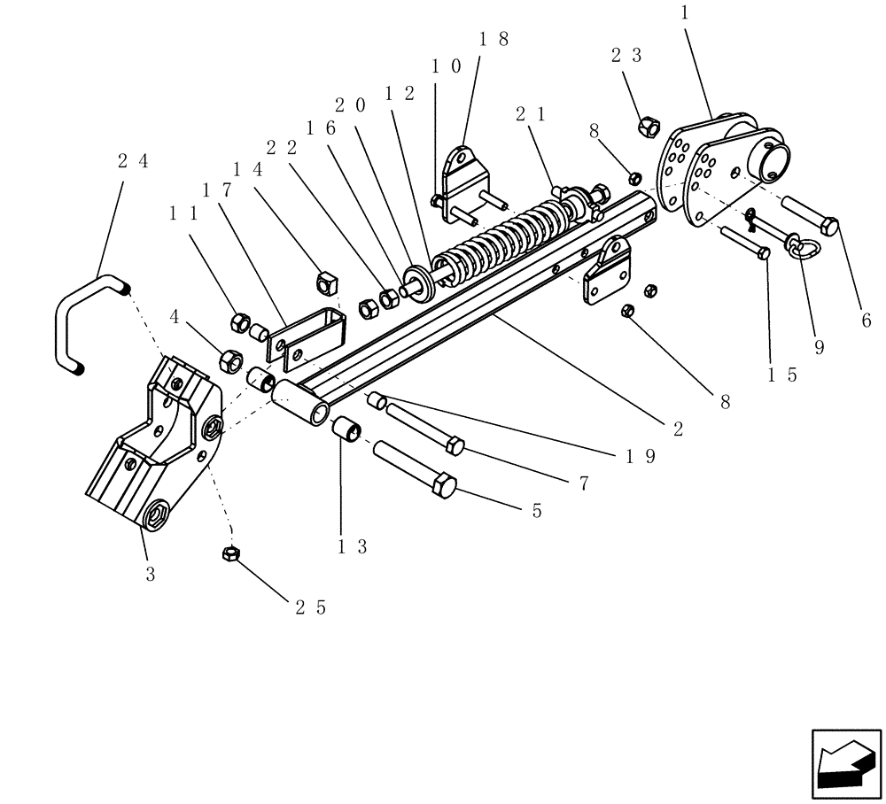 Схема запчастей Case IH 700 - (75.200.01) - HARROW, SINGLE BAR ARM (75) - SOIL PREPARATION