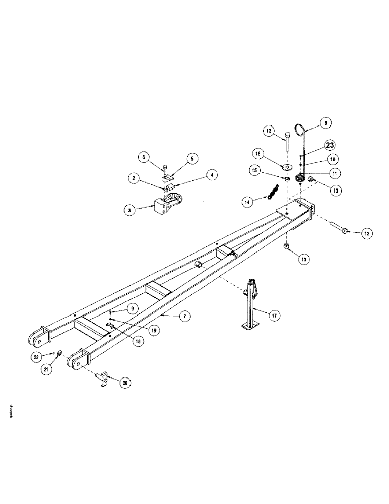 Схема запчастей Case IH SDX30 - (1.070.1) - DRAWPOLE (BSN CKB0028188) (12) - FRAME