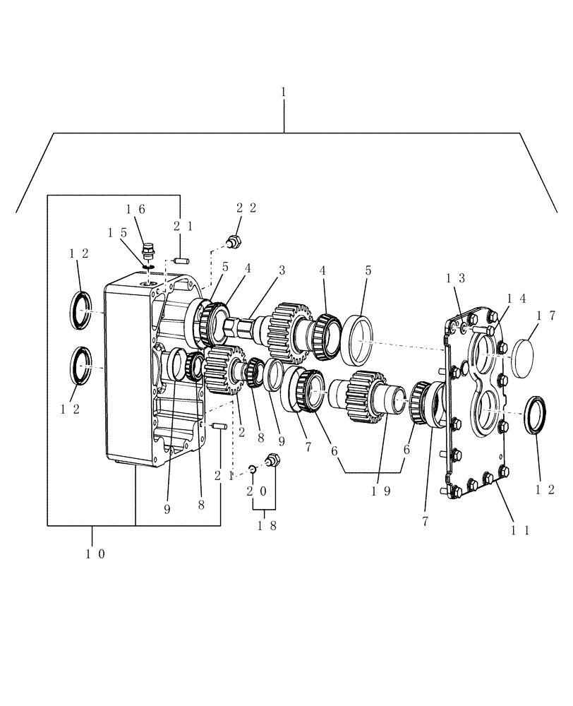 Схема запчастей Case IH 3208-36 - (20.03.06) - 2-SPEED GEARBOX (58) - ATTACHMENTS/HEADERS