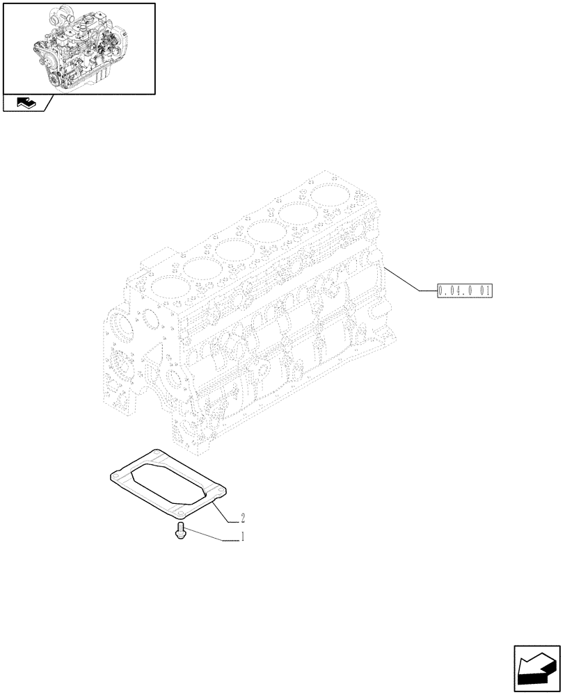 Схема запчастей Case IH F4GE9684C J601 - (0.04.0[02]) - CRANKCASE (2852728) 