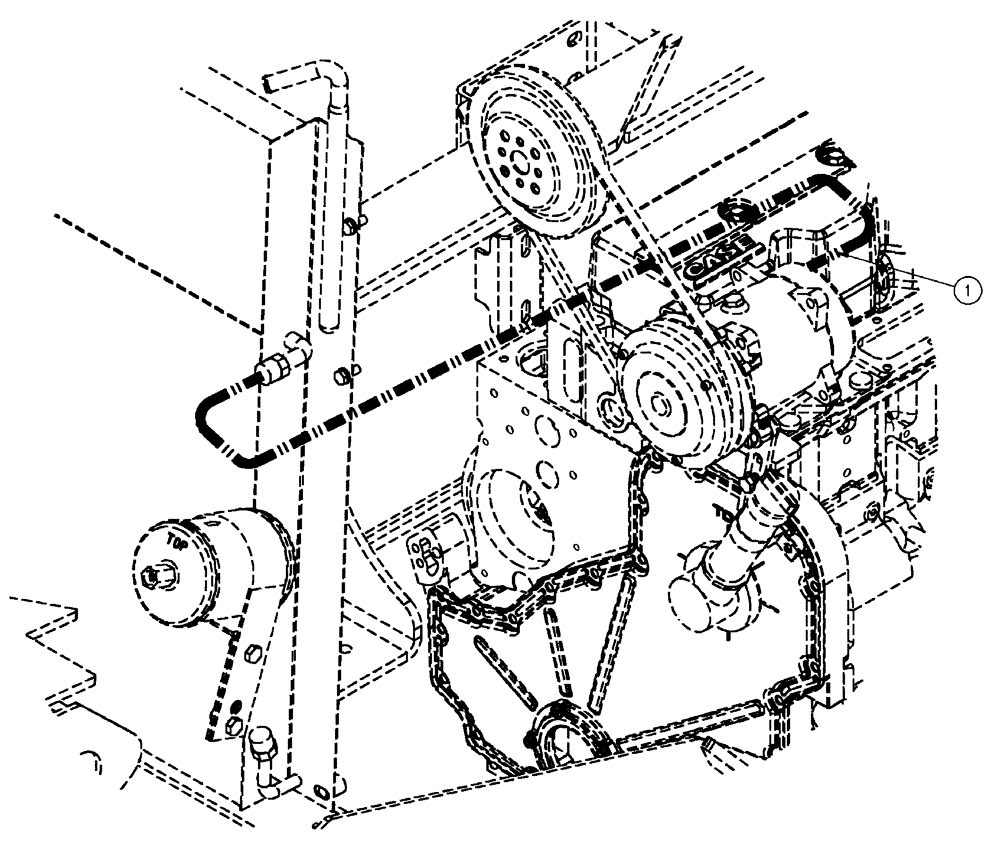 Схема запчастей Case IH FLX4510 - (02-023) - PRESSURE SWITCH GROUP, A/C (01) - ENGINE