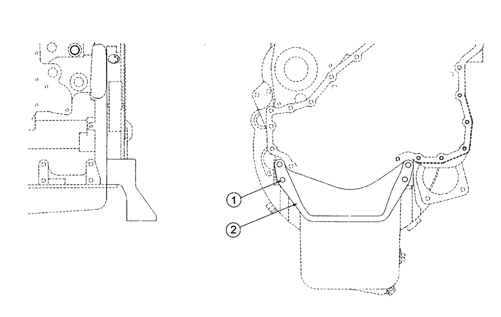 Схема запчастей Case IH FLX3300B - (02-005) - FRONT ENGINE SUPPORT (01) - ENGINE