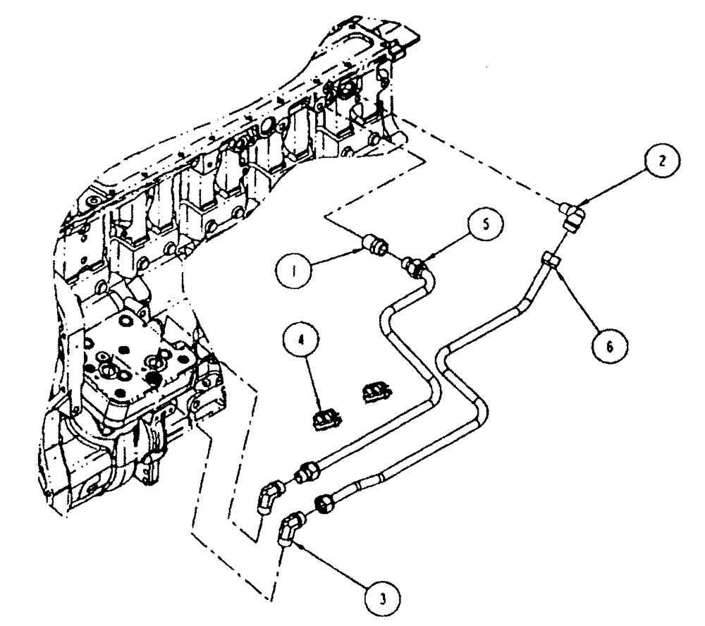 Схема запчастей Case IH FLX4510 - (02-004) - COOLANT LINES, AIR COMPRESSOR (01) - ENGINE