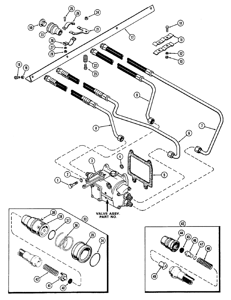 Схема запчастей Case IH 1370 - (180) - HYDRAULICS, RIGHT HAND STANDARD REMOTE HYDRAULICS CIRCUITRY (08) - HYDRAULICS