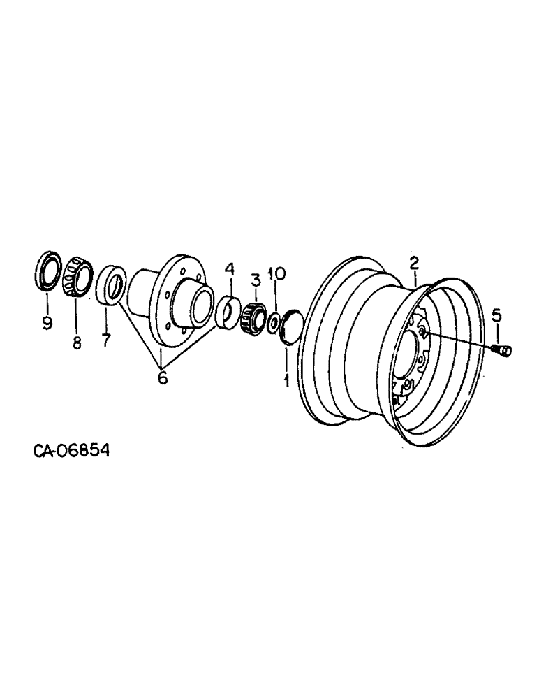 Схема запчастей Case IH VARIOUS - (D-45) - WHEEL AND HUB ASSY 