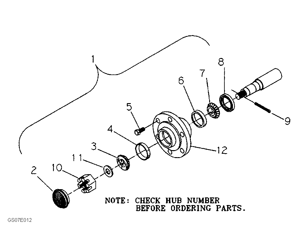 Схема запчастей Case IH 370 TRUE-TANDEM - (44.100.06) - 783 HUB AND SPINDLE ASSEMBLY (44) - WHEELS