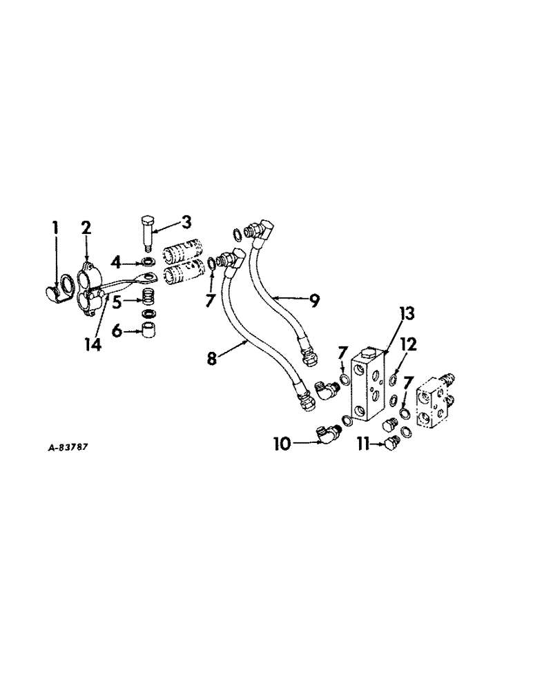 Схема запчастей Case IH 424 - (150) - HYDRAULIC SYSTEM, HYDRAULIC REMOTE CONTROL, FOR TRACTORS WITH REAR HYDRAULIC MANIFOLD (07) - HYDRAULIC SYSTEM