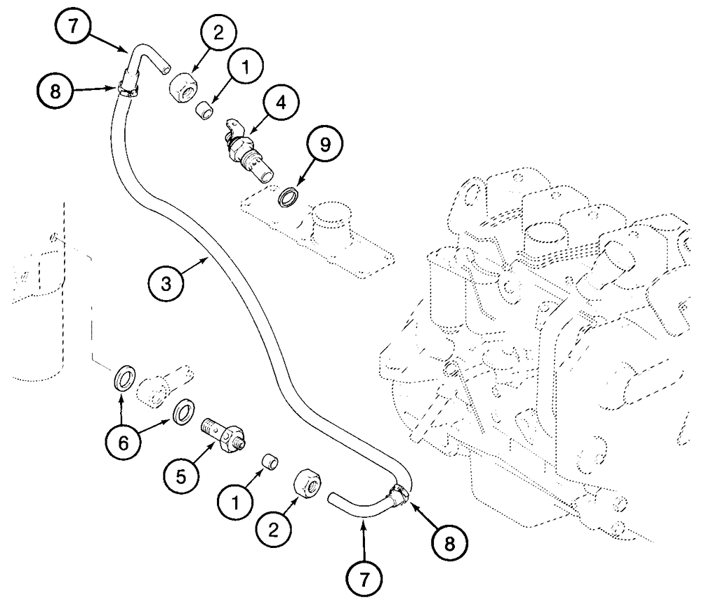 Схема запчастей Case IH 75XT - (02-07) - COLD START - THERMOSTART (02) - ENGINE