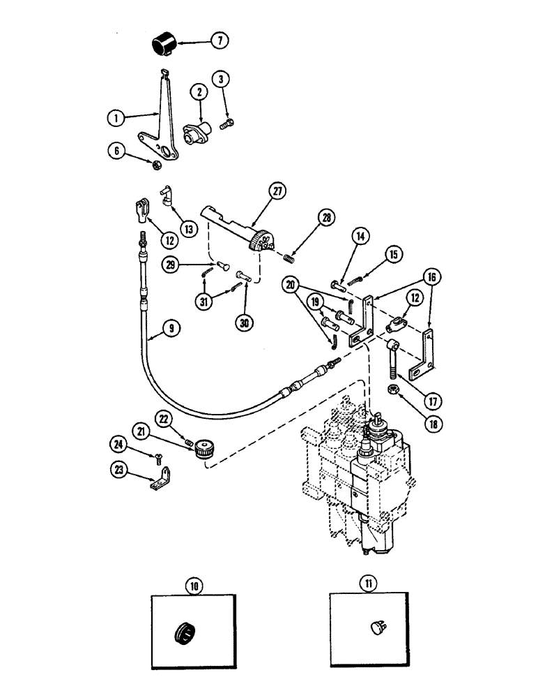 Схема запчастей Case IH 2290 - (8-408) - REMOTE HYDRAULICS, REMOTE ATTACHMENT, NUMBER 3 CIRCUIT, WITH LOCKOUT QUADRANT (08) - HYDRAULICS