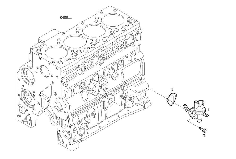 Схема запчастей Case IH F4BE0484F D600 - (2010.033) - FUEL PUMP 