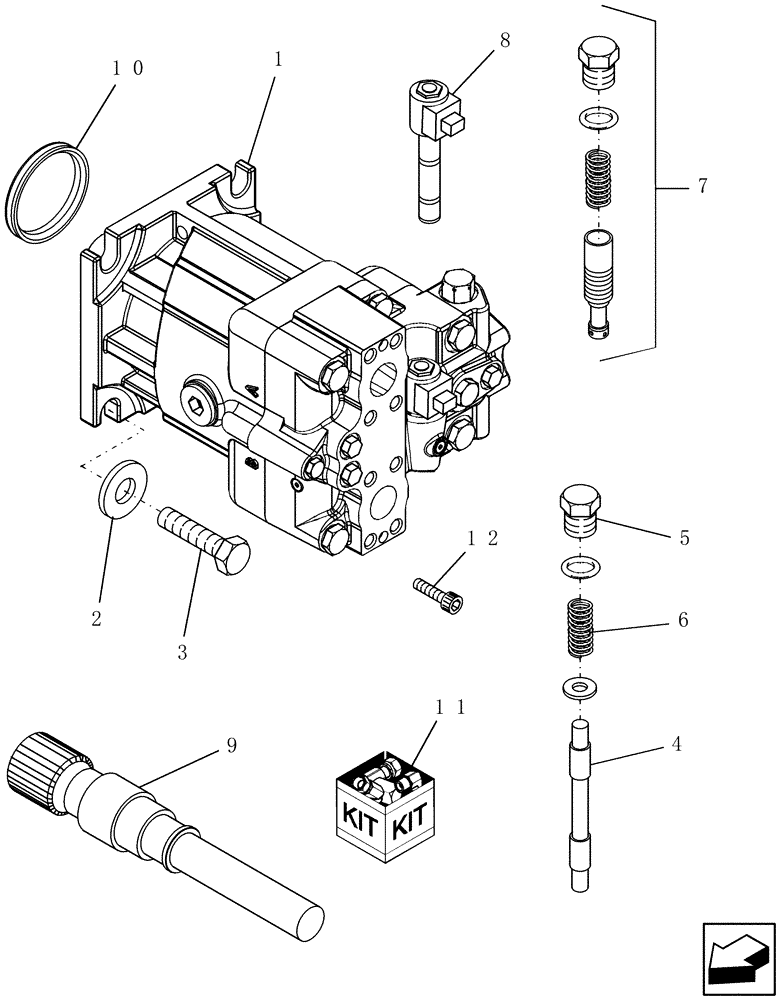 Схема запчастей Case IH 9010 - (29.212.11) - MOTOR, PROPULSION (130 CC), PLANETARY DRIVE (29) - HYDROSTATIC DRIVE