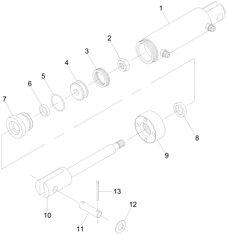 Схема запчастей Case IH A7000 - (B02.08[01]) - Hydraulic Cylinder {Extractor Bin Flap} (07) - HYDRAULICS