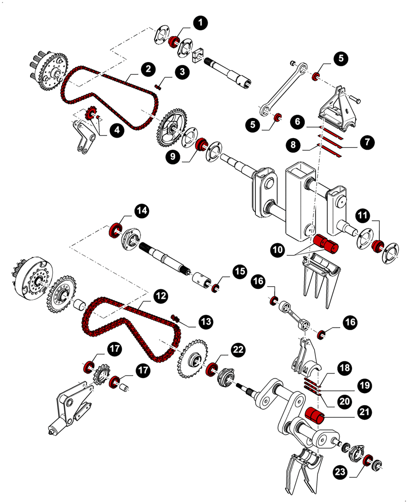 Схема запчастей Case IH LB333S - (00.00LB029[01]) - MAINTENANCE PARTS, PACKER DRIVE (00) - GENERAL