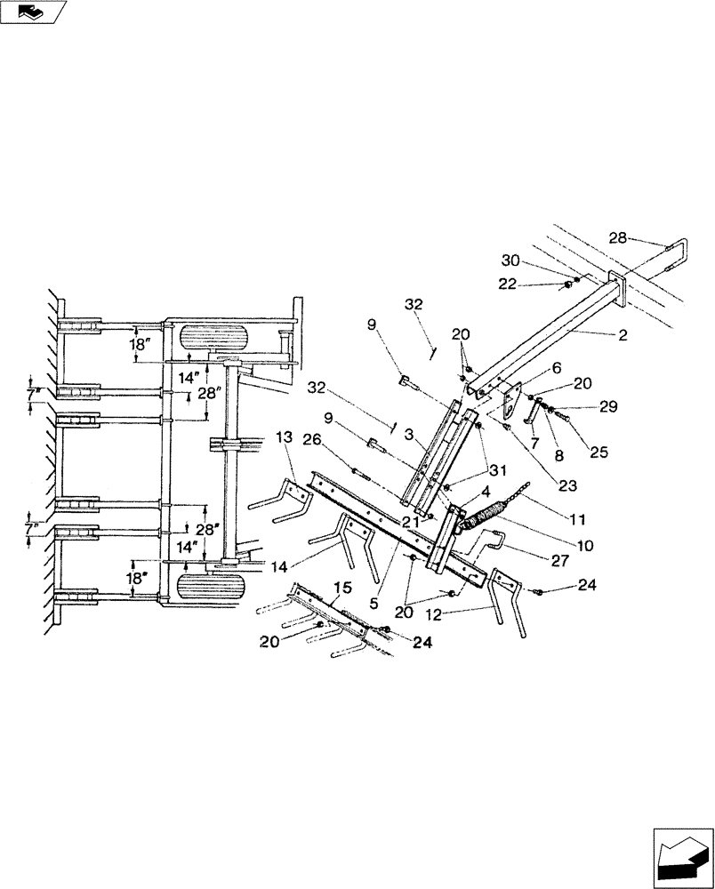 Схема запчастей Case IH TURBO-CHAMP - (39.908.01) - HARROW ASSEMBLY (OPTIONAL) (39) - FRAMES AND BALLASTING