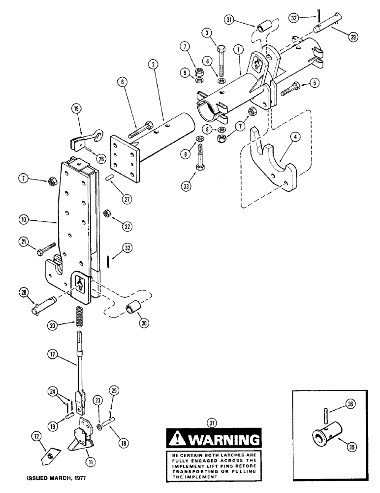 Схема запчастей Case IH 1570 - (242) - QUICK HITCH COUPLER, CAT. II AND CAT. III (09) - CHASSIS/ATTACHMENTS