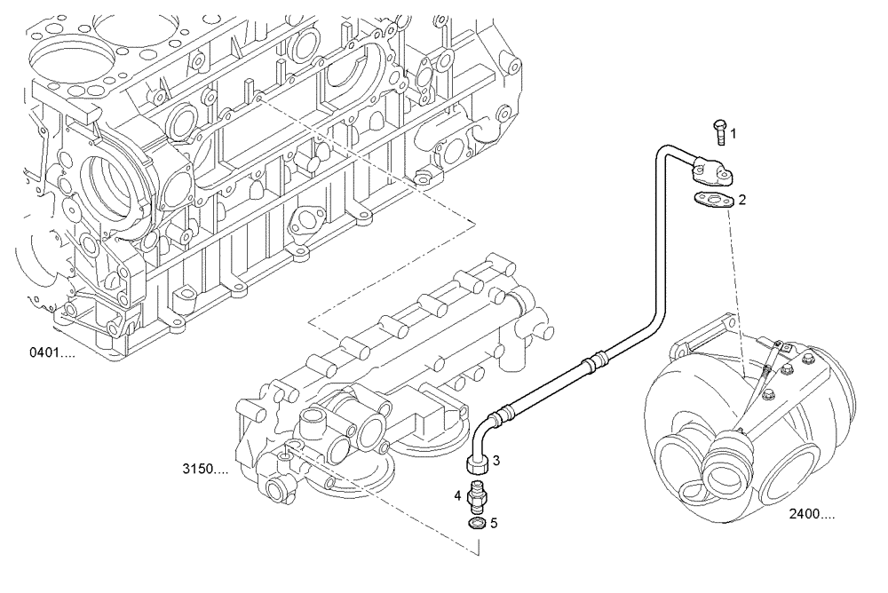 Схема запчастей Case IH F3AE0684N E907 - (3064.019) - OIL DELIVERY LINE [UP TO # ....] 