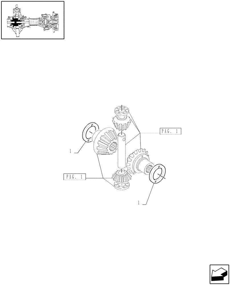 Схема запчастей Case IH JX95 - (1.40. 0/07[03]) - 4WD FRONT AXLE - DIFFERENTIAL - SHIMS (04) - FRONT AXLE & STEERING